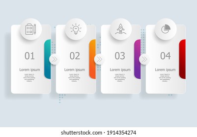 abstract horizontal timeline infographics 4 steps with world map for business and presentation vector illustration background