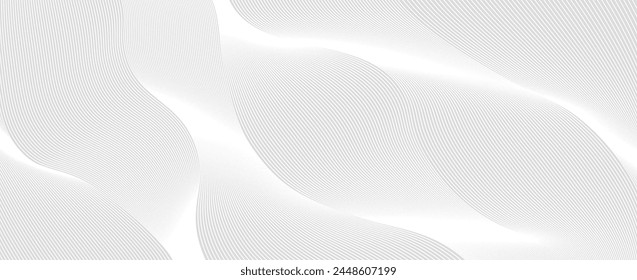 Abstract horizontal vector background with luxury white line pattern (striped texture). Premium design template for business banner, formal backdrop, wedding catalog prestigious voucher, invite