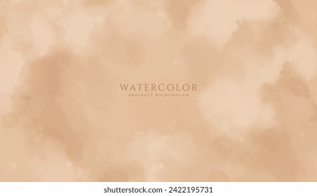 Abstrakter horizontaler Aquarell-Hintergrund. Brauner, neutraler, hellfarbiger Hintergrund