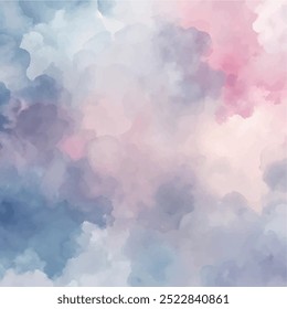 Abstract horizontal watercolor background. Brush stroked painting pastel warm color watercolor. Hand drawn vector texture