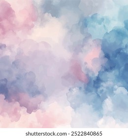 Abstract horizontal watercolor background. Brush stroked painting pastel warm color watercolor. Hand drawn vector texture