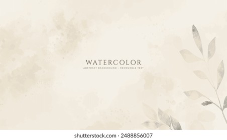 Abstract horizontal watercolor background. Hand drawn vector texture. Brush stroked painting pastel color watercolour