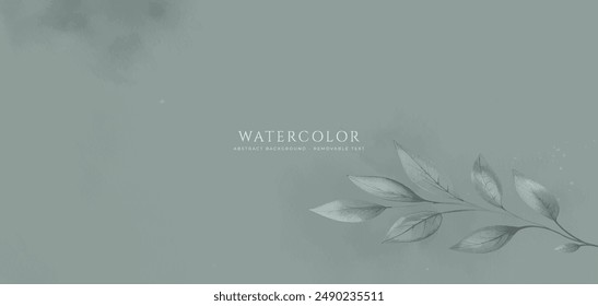 Abstract horizontal watercolor background. Hand drawn vector texture. Brush stroked painting pastel color watercolour