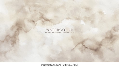 Abstract horizontal watercolor background. Hand drawn vector texture. Brush stroked painting pastel color watercolour