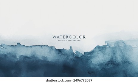 Abstract horizontal watercolor background. Hand drawn vector texture. Brush stroked painting pastel color watercolour