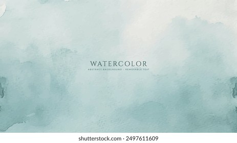 Abstract horizontal watercolor background. Hand drawn vector texture. Brush stroked painting pastel color watercolour