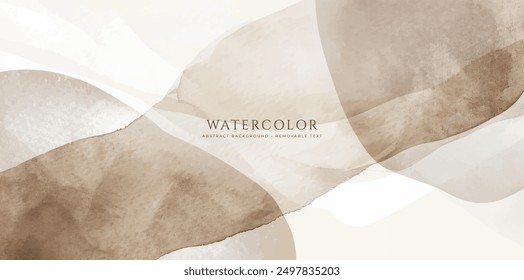 Abstract horizontal watercolor background. Hand drawn vector texture. Brush stroked painting pastel color watercolour