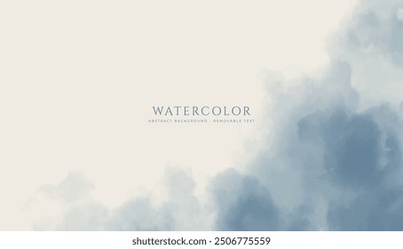 Abstract horizontal watercolor background. Hand drawn vector texture. Brush stroked painting pastel color watercolour