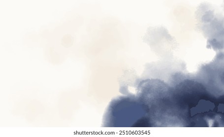 Abstract horizontal watercolor background. Hand drawn vector texture. Brush stroked painting pastel color watercolour