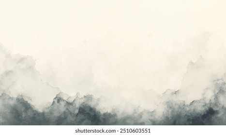 Abstract horizontal watercolor background. Hand drawn vector texture. Brush stroked painting pastel color watercolour