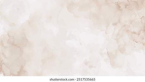 Abstract horizontal watercolor background. Hand drawn vector texture. Brush stroked painting pastel color watercolour