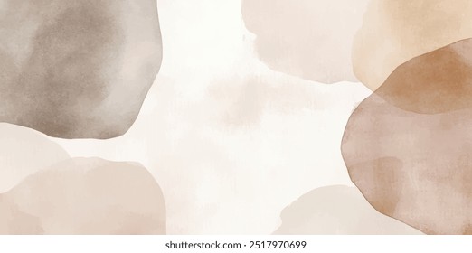 Abstract horizontal watercolor background. Hand drawn vector texture. Brush stroked painting pastel color watercolour