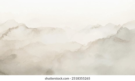 Abstractas fondo de acuarela Horizontal. Textura de Vector dibujado a mano. Pincel pintado color pastel acuarela