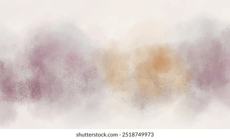 Abstract horizontal watercolor background. Hand drawn vector texture. Brush stroked painting pastel color watercolour