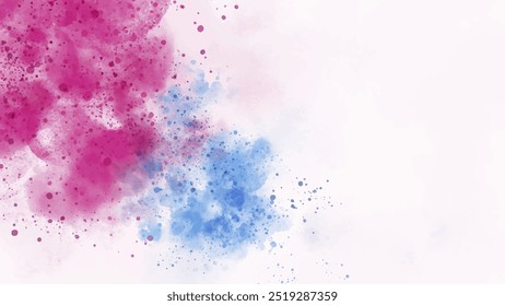 Fundo abstrato de aquarela horizontal. Textura vetorial desenhada à mão. Pincel traçado pintura pastel cor aquarela