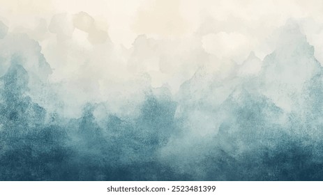 Fundo abstrato de aquarela horizontal. Textura vetorial desenhada à mão. Pincel traçado pintura pastel cor aquarela