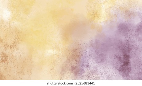 Abstract horizontal watercolor background. Hand drawn vector texture. Brush stroked painting pastel color watercolour