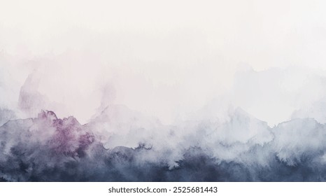 Abstract horizontal watercolor background. Hand drawn vector texture. Brush stroked painting pastel color watercolour