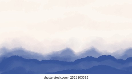 Abstractas fondo de acuarela Horizontal. Textura de Vector dibujado a mano. Pincel pintado color pastel acuarela