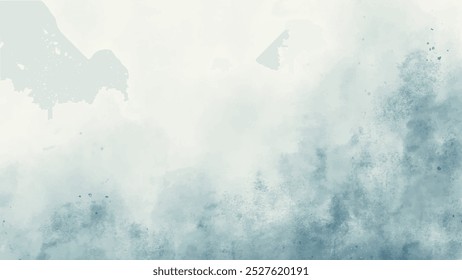 Fundo abstrato de aquarela horizontal. Textura vetorial desenhada à mão. Pincel traçado pintura pastel cor aquarela