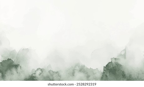 Abstractas fondo de acuarela Horizontal. Textura de Vector dibujado a mano. Pincel pintado color pastel acuarela