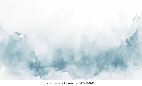 Abstract horizontal watercolor background. Hand drawn vector texture. Brush stroked painting pastel color watercolour