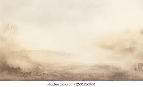 Abstract horizontal watercolor background. Hand drawn vector texture. Brush stroked painting pastel color watercolour