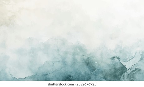 Abstract horizontal watercolor background. Hand drawn vector texture. Brush stroked painting pastel color watercolour