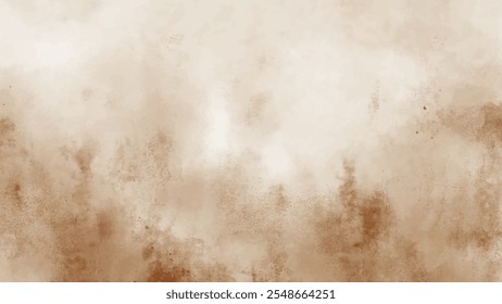 Fundo abstrato de aquarela horizontal. Textura vetorial desenhada à mão. Pincel traçado pintura pastel cor aquarela