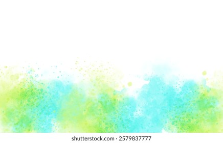 Abstract horizontal watercolor background. Hand drawn vector texture. Brush stroked painting color watercolor