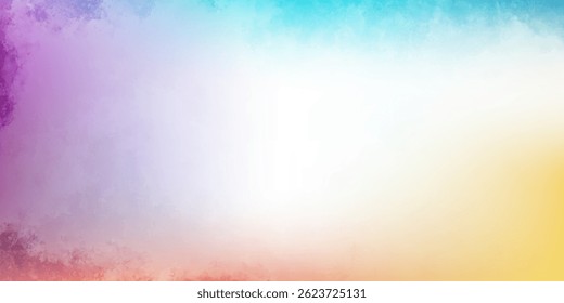 Abstract horizontal watercolor background. Hand drawn vector texture. Brush stroked painting pastel color watercolour