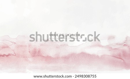 Abstract horizontal watercolor background. Hand drawn vector texture. Brush stroked painting pastel color watercolour