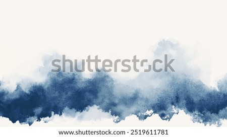 Abstract horizontal watercolor background. Hand drawn vector texture. Brush stroked painting pastel color watercolour