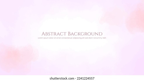 Abstract horizontal watercolor background. Neutral light colored empty space background illustration