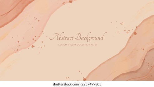 Abstract horizontal watercolor background. Neutral light colored empty space background illustration