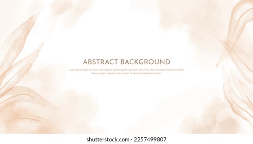 Abstrakter horizontaler Aquarell-Hintergrund. Neutrale, hellfarbene, leere Raumhintergrund