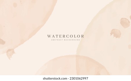 Abstract horizontal watercolor background. Neutral light colored empty space background illustration