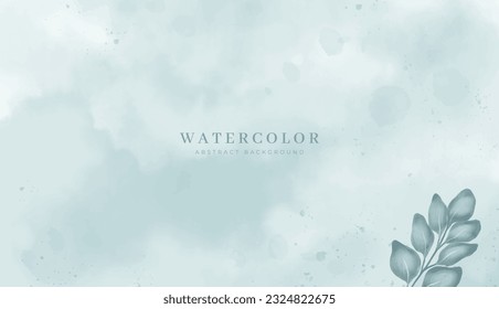 Abstract horizontal watercolor background. Neutral light colored empty space background illustration