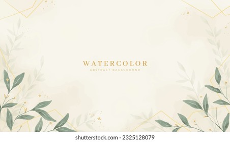 Abstract horizontal watercolor background. Neutral light colored empty space background illustration