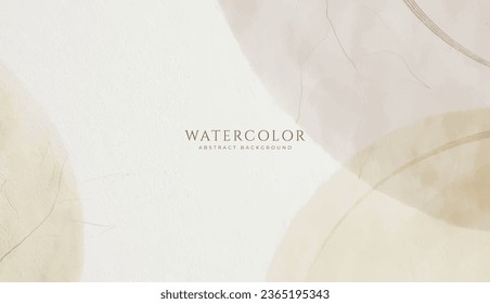 Abstract horizontal watercolor background. Neutral light colored empty space background illustration