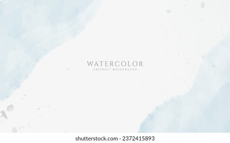 Abstract horizontal watercolor background. Neutral light colored empty space background illustration