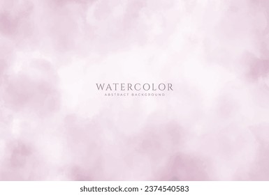 Abstract horizontal watercolor background. Neutral light colored empty space background illustration