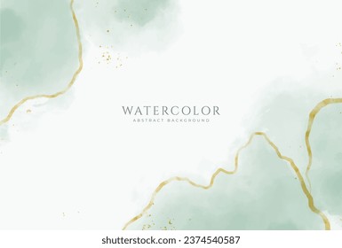 Abstract horizontal watercolor background. Neutral light colored empty space background illustration