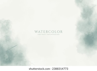 Abstract horizontal watercolor background. Neutral light colored empty space background illustration