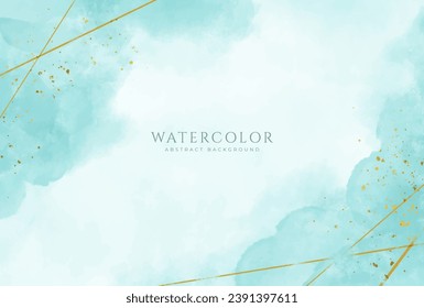 Abstract horizontal watercolor background. Neutral light colored empty space background illustration