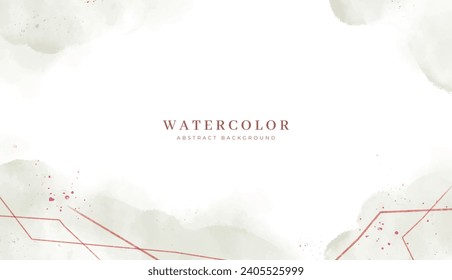 Abstract horizontal watercolor background. Neutral light colored empty space background illustration
