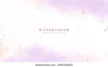 Abstract horizontal watercolor background. Neutral light colored empty space background illustration