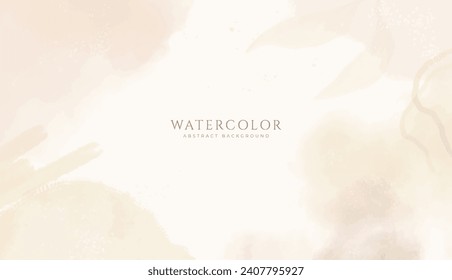 Abstrakter horizontaler Aquarell-Hintergrund. Neutrale, hellfarbene, leere Raumhintergrund