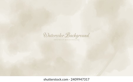 Abstract horizontal watercolor background. Neutral light colored empty space background illustration