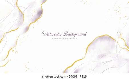 Abstract horizontal watercolor background. Neutral light colored empty space background illustration